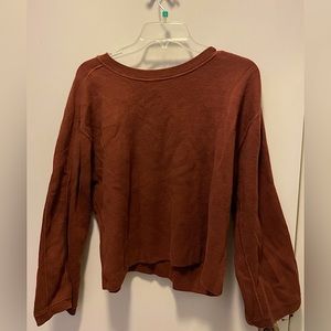 vince burnt orange / terracotta cropped sweater